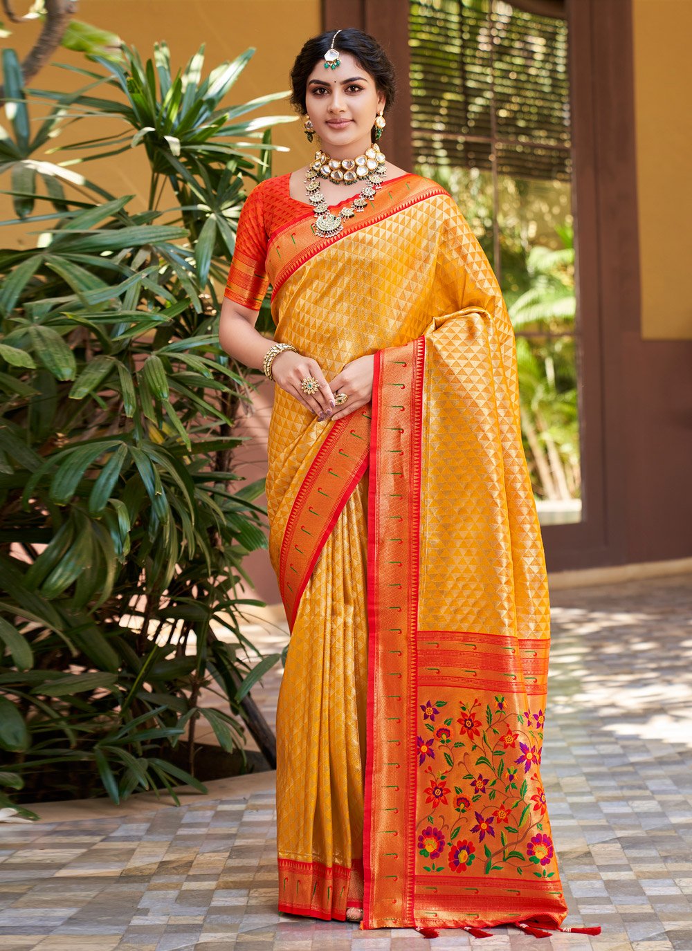 Designer Silk Gold Weaving Saree