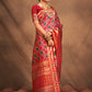 Designer Silk Pink Weaving Saree