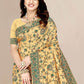 Classic Silk Yellow Embroidered Saree