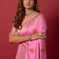 Classic Silk Pink Woven Saree
