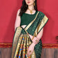 Classic Silk Green Patch Border Saree