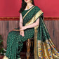 Classic Silk Green Patch Border Saree