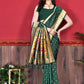 Classic Silk Green Patch Border Saree