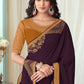 Classic Silk Purple Embroidered Saree