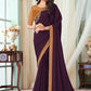 Classic Silk Purple Embroidered Saree