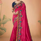Classic Silk Red Embroidered Saree