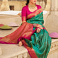 Classic Silk Green Patch Border Saree