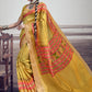 Classic Silk Mustard Digital Print Saree