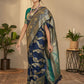 Classic Silk Blue Weaving Saree