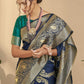 Classic Silk Blue Weaving Saree