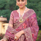 Classic Silk Pink Digital Print Saree