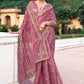 Classic Silk Pink Digital Print Saree