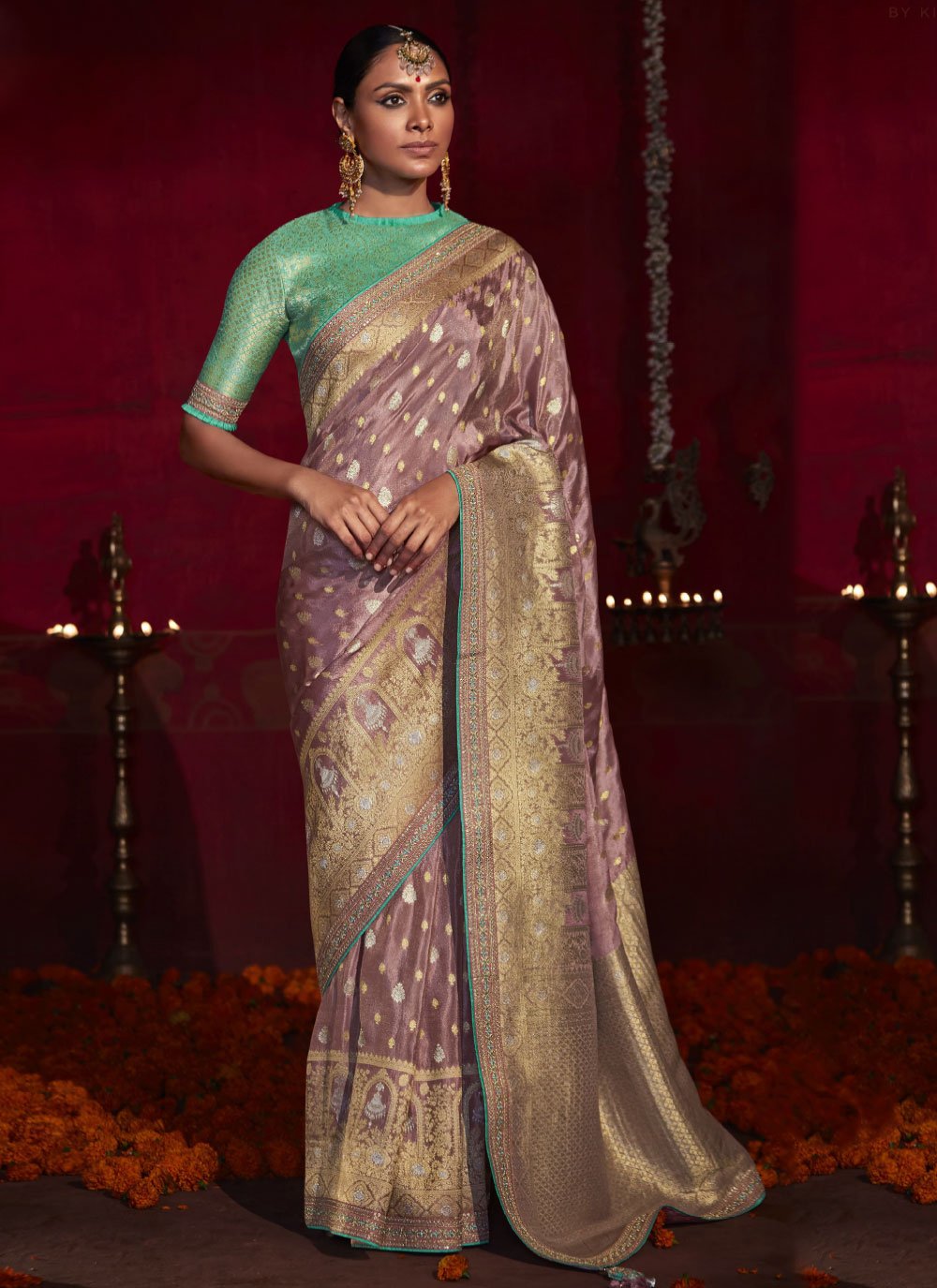 Contemporary Silk Purple Weaving Saree