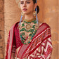 Contemporary Silk Red Patola Print Saree