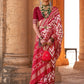 Contemporary Silk Red Patola Print Saree