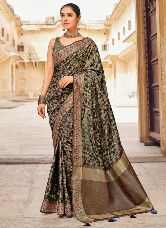 Contemporary Silk Multi Colour Digital Print Saree