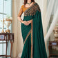 Contemporary Silk Green Embroidered Saree