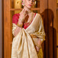 Classic Silk Cream Weaving Saree