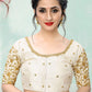 Designer Blouse Silk Off White Embroidered Blouse
