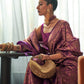 Designer Silk Purple Weaving Saree