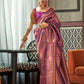 Designer Silk Purple Weaving Saree