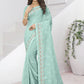 Contemporary Silk Sea Green Diamond Saree