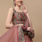 Lehenga Choli Silk Pink Digital Print Lehenga Choli