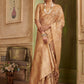 Trendy Saree Silk Peach Digital Print Saree