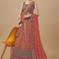 A Line Lehenga Silk Pink Digital Print Lehenga Choli