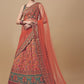 A Line Lehenga Silk Pink Digital Print Lehenga Choli