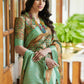 Trendy Saree Silk Green Digital Print Saree