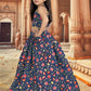 Lehenga Choli Silk Blue Digital Print Kids