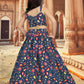 Lehenga Choli Silk Blue Digital Print Kids