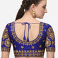 Blouse Silk Blue Embroidered Blouse