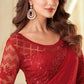 Classic Silk Red Embroidered Saree