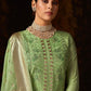 Pant Style Suit Silk Green Embroidered Salwar Kameez