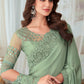 Classic Silk Green Embroidered Saree