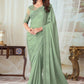Classic Silk Green Embroidered Saree