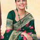Trendy Saree Silk Green Digital Print Saree