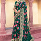 Trendy Saree Silk Green Digital Print Saree