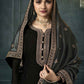 Pakistani Salwar Suit Georgette Silk Black Embroidered Salwar Kameez