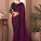 Classic Silk Purple Embroidered Saree