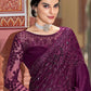 Trendy Saree Silk Purple Embroidered Saree