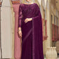 Trendy Saree Silk Purple Embroidered Saree