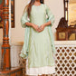 Straight Salwar Suit Silk Sea Green Embroidered Salwar Kameez