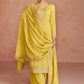 Trendy Suit Silk Yellow Embroidered Salwar Kameez
