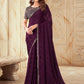Trendy Saree Silk Purple Embroidered Saree