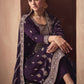 Salwar Suit Silk Purple Embroidered Salwar Kameez