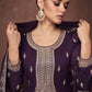 Salwar Suit Silk Purple Embroidered Salwar Kameez