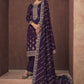 Salwar Suit Silk Purple Embroidered Salwar Kameez